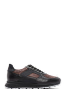 Men's Brown Leather Suede Detailed Thick Soled Sneaker | Derimod Men's Brown Leather Suede Detailed Thick Soled Sneaker | Derimod