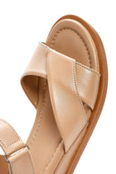 Women's Beige Strappy Leather Sandals | Derimod Women's Beige Strappy Leather Sandals | Derimod