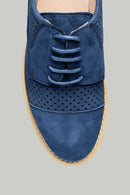 Navy Blue Nubuck Women's Shoes | Derimod Navy Blue Nubuck Women's Shoes | Derimod