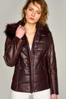 Blanch Women's Leather Jacket | Derimod Blanch Women's Leather Jacket | Derimod