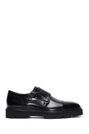 Men's Black Double Buckle Leather Casual Shoes | Derimod Men's Black Double Buckle Leather Casual Shoes | Derimod