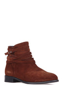 Strappy Women's Suede Boots | Derimod Strappy Women's Suede Boots | Derimod