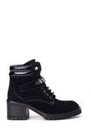 Women's Suede Studded Detailed Boots | Derimod Women's Suede Studded Detailed Boots | Derimod
