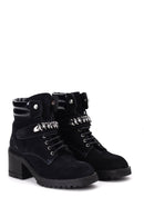 Women's Suede Studded Detailed Boots | Derimod Women's Suede Studded Detailed Boots | Derimod
