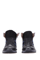 Camouflage Pattern Men's Leather Boots | Derimod Camouflage Pattern Men's Leather Boots | Derimod