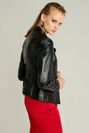Tina Women's Leather Jacket | Derimod Tina Women's Leather Jacket | Derimod