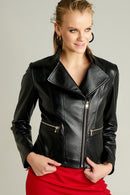 Tina Women's Leather Jacket | Derimod Tina Women's Leather Jacket | Derimod