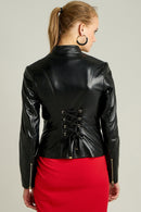 Tina Women's Leather Jacket | Derimod Tina Women's Leather Jacket | Derimod
