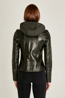 Soho Woman Siyah Leather Check | Derimod Soho Woman Siyah Leather Check | Derimod