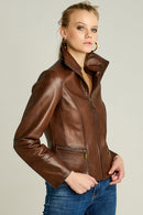 Martha Women's Leather Jacket | Derimod Martha Women's Leather Jacket | Derimod