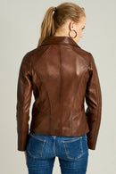 Martha Women's Leather Jacket | Derimod Martha Women's Leather Jacket | Derimod