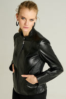 Nita Women's Leather Jacket | Derimod Nita Women's Leather Jacket | Derimod
