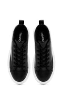 Women's Black Lace-Up Thick Soled Sneaker | Derimod Women's Black Lace-Up Thick Soled Sneaker | Derimod