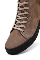 Men's Beige Zippered Nubuck Leather Sports Boots | Derimod Men's Beige Zippered Nubuck Leather Sports Boots | Derimod