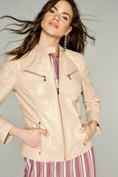 Latinia Women's Leather Jacket | Derimod Latinia Women's Leather Jacket | Derimod