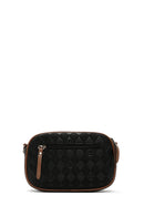 Women's Black Long Strap Printed Crossbody Bag | Derimod Women's Black Long Strap Printed Crossbody Bag | Derimod