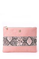 Women's Snakeskin Detailed Clutch Bag | Derimod Women's Snakeskin Detailed Clutch Bag | Derimod