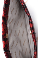 Women's Snake Patterned Clutch Bag | Derimod Women's Snake Patterned Clutch Bag | Derimod