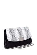 Women's Snakeskin Detailed Clutch Bag | Derimod Women's Snakeskin Detailed Clutch Bag | Derimod