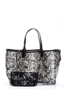 Women's Crocodile Patterned Transparent Bag | Derimod Women's Crocodile Patterned Transparent Bag | Derimod