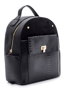Women's Crocodile Patterned Backpack | Derimod Women's Crocodile Patterned Backpack | Derimod