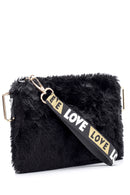 Women's Love Plush Portfolio Bag | Derimod Women's Love Plush Portfolio Bag | Derimod