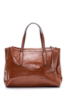 Women's Crocodile Patterned Shoulder Bag | Derimod Women's Crocodile Patterned Shoulder Bag | Derimod