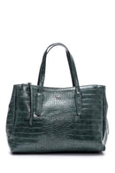 Women's Crocodile Patterned Shoulder Bag | Derimod Women's Crocodile Patterned Shoulder Bag | Derimod