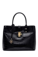 Women's Crocodile Detailed Shoulder Bag | Derimod Women's Crocodile Detailed Shoulder Bag | Derimod