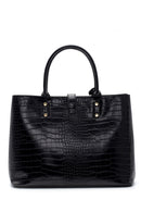 Women's Crocodile Detailed Shoulder Bag | Derimod Women's Crocodile Detailed Shoulder Bag | Derimod