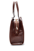 Women's Crocodile Detailed Shoulder Bag | Derimod Women's Crocodile Detailed Shoulder Bag | Derimod