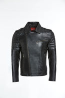 Speedy Erkek Siyah Biker Deri Mont | Derimod Speedy Erkek Siyah Biker Deri Mont | Derimod