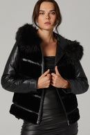 Loretta Women's Black Teddy Jacket | Derimod Loretta Women's Black Teddy Jacket | Derimod