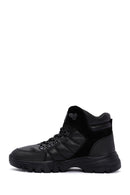 Men's Black Leather Sports Boots | Derimod Men's Black Leather Sports Boots | Derimod
