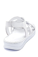 Kadın Beyaz Deri Comfort Sandalet | Derimod Kadın Beyaz Deri Comfort Sandalet | Derimod