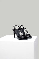 Women's Black Faux Leather Sandals | Derimod Women's Black Faux Leather Sandals | Derimod