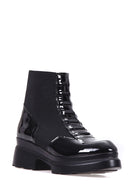 Patent Leather Detailed Women's Boots | Derimod Patent Leather Detailed Women's Boots | Derimod