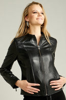 Glam Women's Leather Jacket | Derimod Glam Women's Leather Jacket | Derimod
