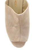 Women's Suede Heel Detailed Slippers | Derimod Women's Suede Heel Detailed Slippers | Derimod