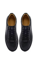 Erkek Siyah Bağcıklı Deri Sneaker | Derimod Erkek Siyah Bağcıklı Deri Sneaker | Derimod