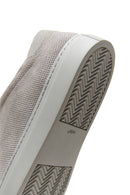 Men's Gray Leather Suede Sneaker | Derimod Men's Gray Leather Suede Sneaker | Derimod