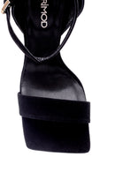 Women's Suede Heel Detailed Sandals | Derimod Women's Suede Heel Detailed Sandals | Derimod