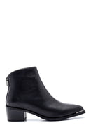 Women's Leather Classic Mid Heel Boots | Derimod Women's Leather Classic Mid Heel Boots | Derimod