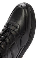 Men's Black Lace-up Leather Sneaker | Derimod Men's Black Lace-up Leather Sneaker | Derimod
