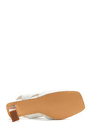 Women's White Transparent Thick Heel Sandals | Derimod Women's White Transparent Thick Heel Sandals | Derimod