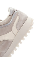 Kadın Bej Kalın Tabanlı Deri Sneaker | Derimod Kadın Bej Kalın Tabanlı Deri Sneaker | Derimod