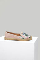 Beige Embroidered Women's Espadrille | Derimod Beige Embroidered Women's Espadrille | Derimod