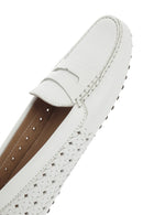 Women's White Leather Loafer | Derimod Women's White Leather Loafer | Derimod