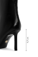 Women's Black Thin Heeled Leather Boots | Derimod Women's Black Thin Heeled Leather Boots | Derimod