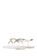 Women's Transparent Jelly Sandals with Stones | Derimod Women's Transparent Jelly Sandals with Stones | Derimod
